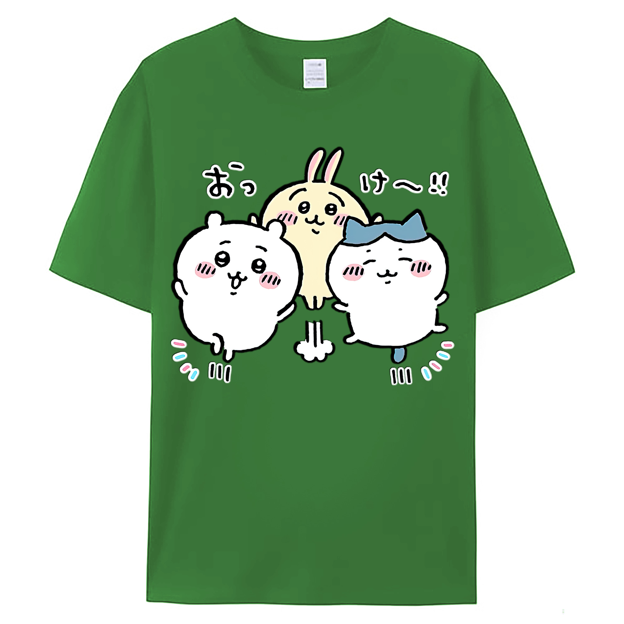 （画像用） ちいかわ ちいかわ Chii-kawa chiikawa レディースカジュアルプリントTシャツ（綿100％）